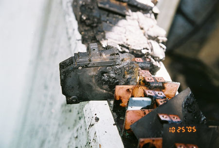 Circuit Breaker Welded to Bus