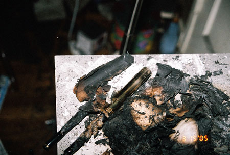 Burnt Pattern Papper in the Shape of the Heating Element