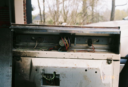 Back of Dryer Control Panel