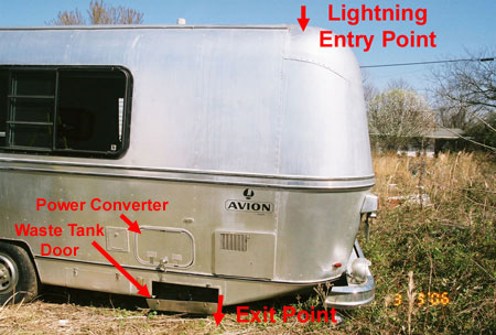 1981 Avion Camper Hit by Lightning