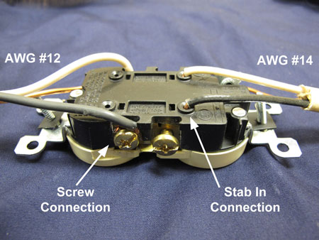 Screw and Stab-In Receptacle Connections